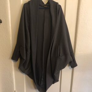 Reborn Charcoal Ribbed Knit Cardigan